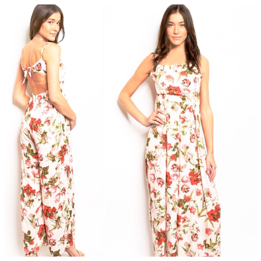 FLORAL HATER TOP JUMPSUIT - Picture 2 of 5
